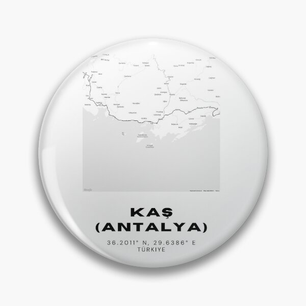 Item preview, Minimalist Kaş Map – Black & White Mediterranean Town Art Print designed and sold by RM-Journey.