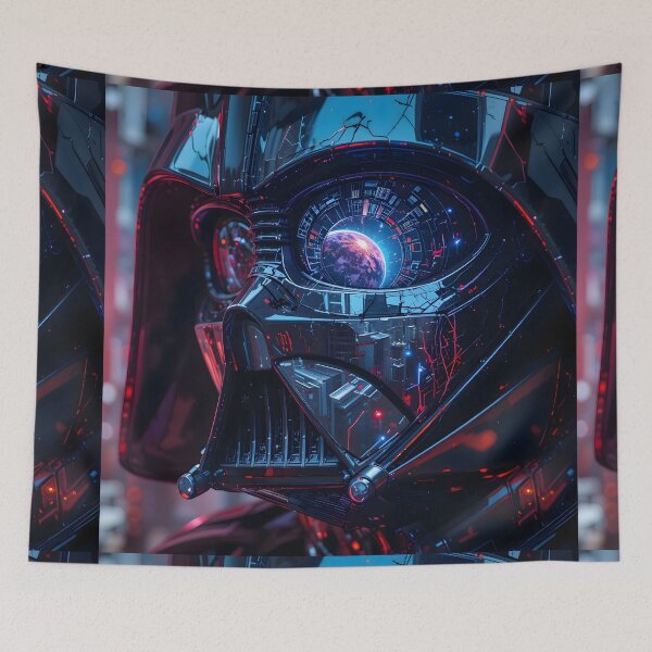 Item preview, Vader's Gaze Cosmic Reflection Cyberpunk Futuristic Galactic designed and sold by ART ATTACK ZONE.