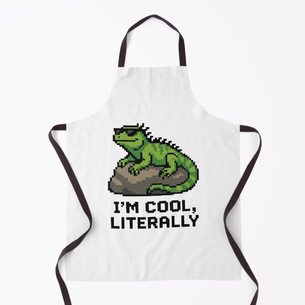 Item preview, I’m Cool, Literally – Pixel Iguana Sunbathing in Style designed and sold by NaturePixel.
