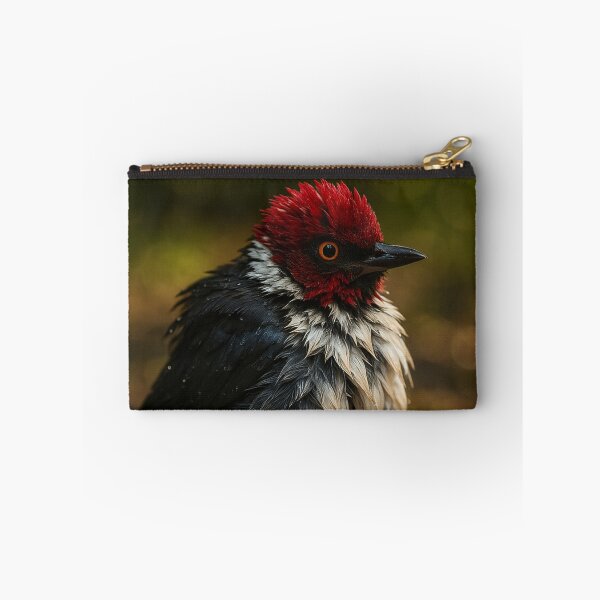 Item preview, Wet Red-Capped Cardinal in Forest Light designed and sold by kaltoumkiki.