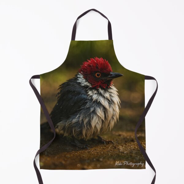Item preview, Wet Red-Capped Cardinal in Forest Light designed and sold by kaltoumkiki.