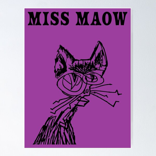 Item preview, MISS MAOW. BLACK. designed and sold by 5hertz.