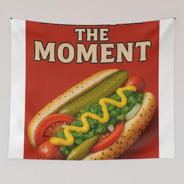 Item preview, Relish the Moment: Chicago Dog Poster designed and sold by Exploring Silliness.