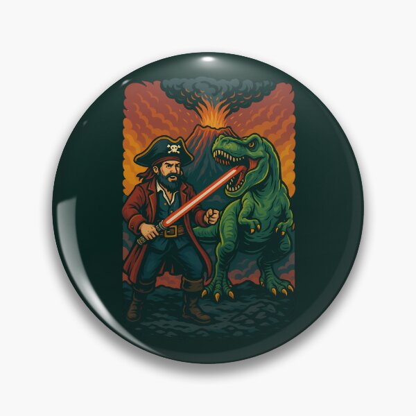Item preview, Pirate with Lightsaber VS T-Rex  designed and sold by k3rstman1.