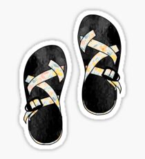 Peach Floral Chacos Sticker