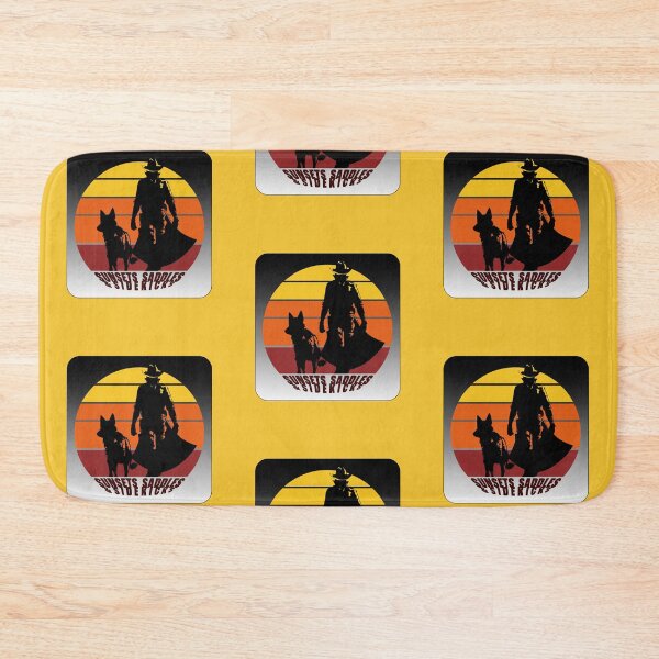 Item preview, Sunsets Saddle & Sidekicks Retro Dog and Cowboy Silhouette against a Sunset  designed and sold by AM-Storefront.