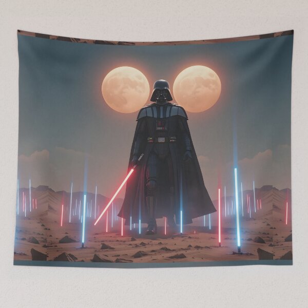 Item preview, Vader Dual Blades Under Crimson Suns Moon Stars designed and sold by ART ATTACK ZONE.