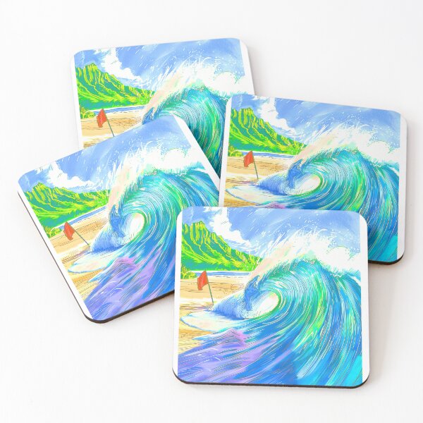 Item preview, Banzai Pipeline Surf Poster • North Shore Oahu Hawaii Surf Art • Big Wave Travel Print • Coastal Wall Decor designed and sold by HELEKAICo.