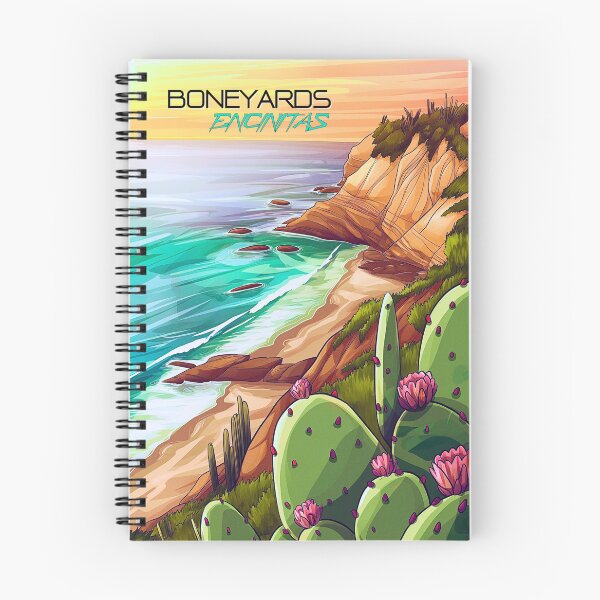 Item preview, Boneyards Surf Poster • Encinitas California • Cliffs & Reef Break • San Diego Beach Print designed and sold by HELEKAICo.