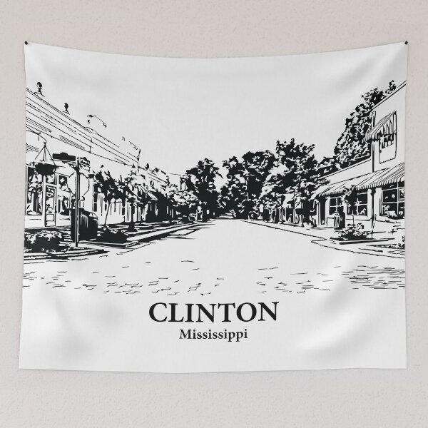 Item preview, Clinton - Mississippi designed and sold by Lakeric Cityscapes.