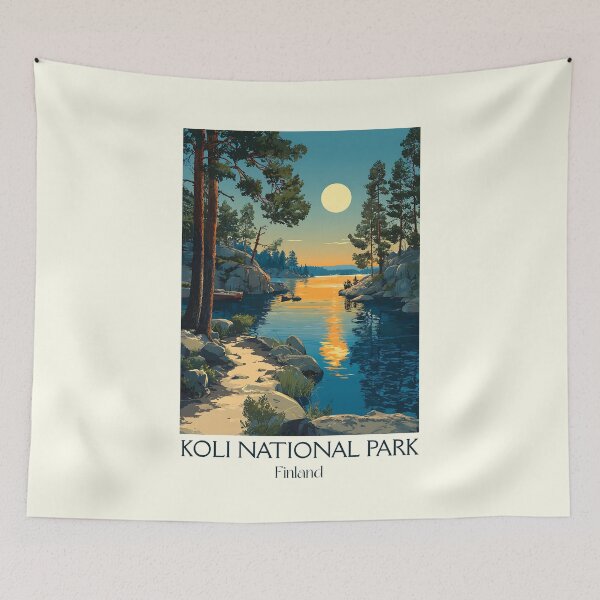 Item preview, Koli National Park Finland Vintage Poster | Iconic Lake Pielinen Art designed and sold by TuncGK.