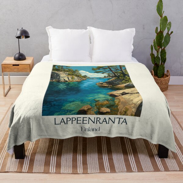 Item preview, Lappeenranta Finland Vintage Poster | Lake Saimaa Retro Art designed and sold by TuncGK.