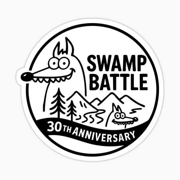 Swamp Battle - Black Sticker