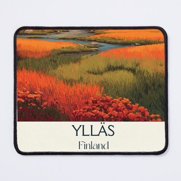 Item preview, Ylläs Finland Vintage Travel Poster | Lapland Autumn Fell Landscape designed and sold by TuncGK.