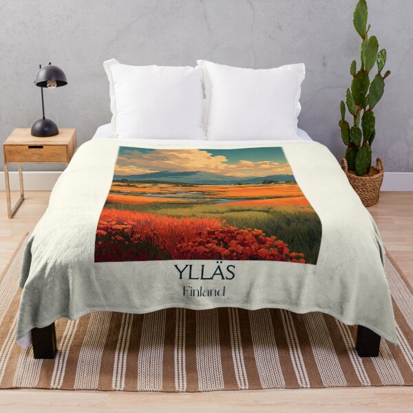 Item preview, Ylläs Finland Vintage Travel Poster | Lapland Autumn Fell Landscape designed and sold by TuncGK.