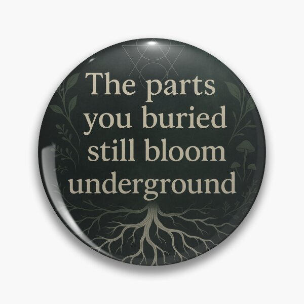 Item preview, “Shadow Bloom” – Rooted Quote Art with Mushroom & Sacred Geometry Motif designed and sold by Sharp Insight.