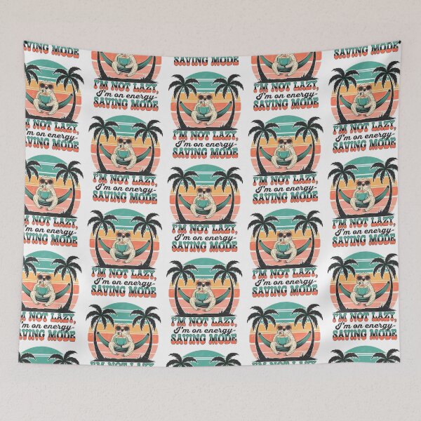Item preview, Energy Saving Mode – Retro Sloth Beach Chill designed and sold by Taans-Creation.