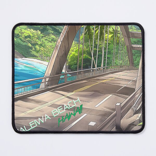 Item preview, Haleiwa Rainbow Bridge Surf Poster • North Shore Oahu Hawaii • Anahulu Bridge Surf Art designed and sold by HELEKAICo.
