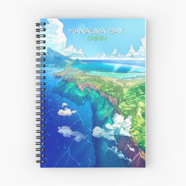 Item preview, Hanauma Bay Surf Poster • Oahu Hawaii • Tropical Snorkel & Surf Art • Coastal Wall Decor designed and sold by HELEKAICo.