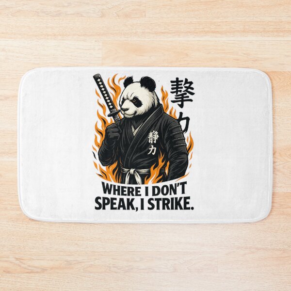 Item preview, Panda Samurai – Silent Power Martial Arts Illustration designed and sold by JenniferCreaArte .