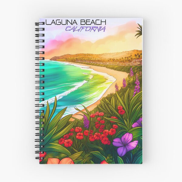 Item preview, Laguna Beach Surf Poster • Orange County Coastal Art • California Reef Break Print designed and sold by HELEKAICo.