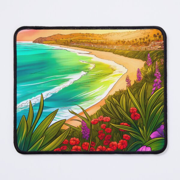 Item preview, Laguna Beach Surf Poster • Orange County Coastal Art • California Reef Break Print designed and sold by HELEKAICo.