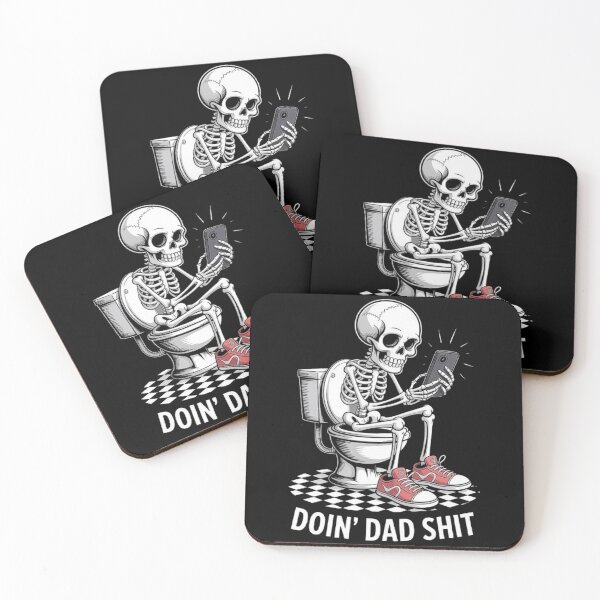 Item preview, Skeleton Dad on Toilet Saying ‘Scrolling is My Cardio Today! designed and sold by love3617.