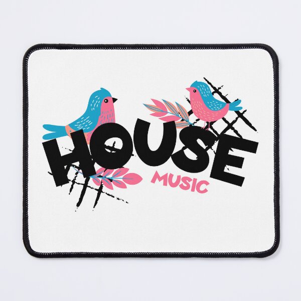 Item preview, HOUSE MUSIC - 2 Little Birds (Black) designed and sold by Discothreadz.