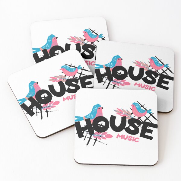 Item preview, HOUSE MUSIC  - 2 Little Birds (Black)  designed and sold by Discothreadz.
