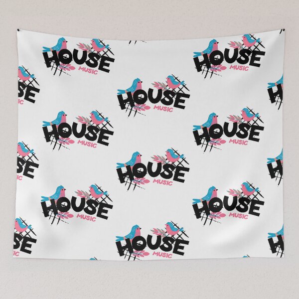 Item preview, HOUSE MUSIC  - 2 Little Birds (Black)  designed and sold by Discothreadz.