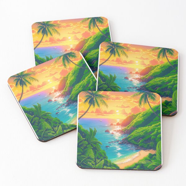 Item preview, Hamoa Beach Surf Poster • Maui Hawaii • Road to Hana Coastal Art • Tropical Crater Cove Print designed and sold by HELEKAICo.