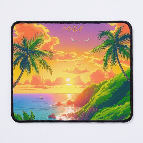 Item preview, Hamoa Beach Surf Poster • Maui Hawaii • Road to Hana Coastal Art • Tropical Crater Cove Print designed and sold by HELEKAICo.