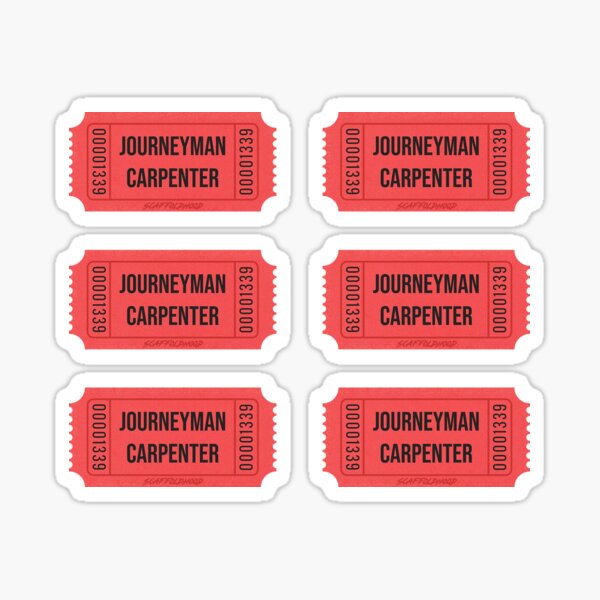 Item preview, Journeyman Carpenter Ticket 6-Pack designed and sold by Scaffoldhood Clothing Inc..