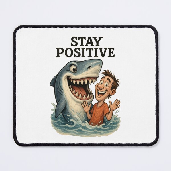Item preview, Stay Positive Shark designed and sold by MuscleCarTs.