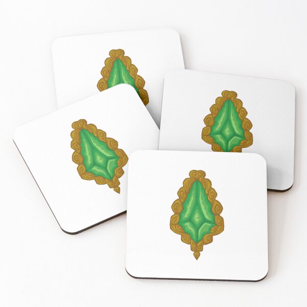 Item preview, ? “Verdant Sigil” – Leaf Green Gem Pendant Sticker designed and sold by Evangeliceyes.
