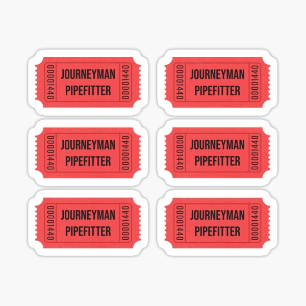 Item preview, Journeyman Pipefitter Ticket 6-Pack designed and sold by Scaffoldhood Clothing Inc..