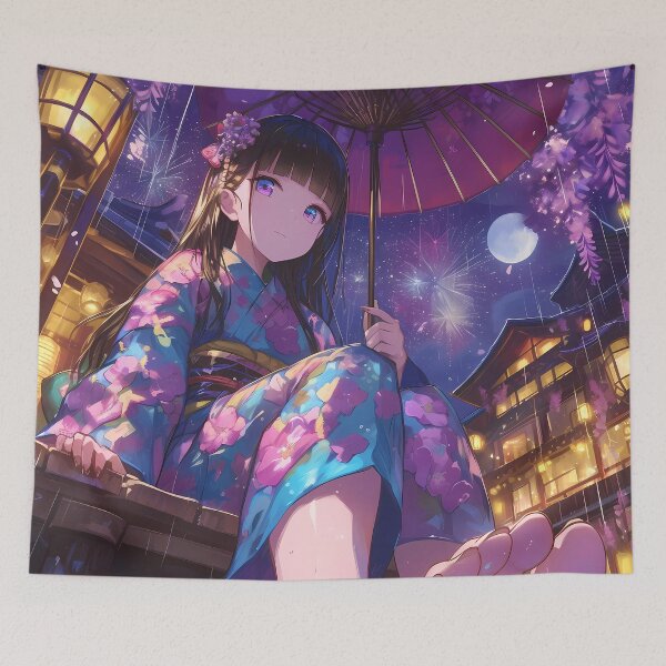 Item preview, Noshiro Wisteria Umbrella Azur Lane Anime Tranquil Moonlight designed and sold by mildaclairmo.