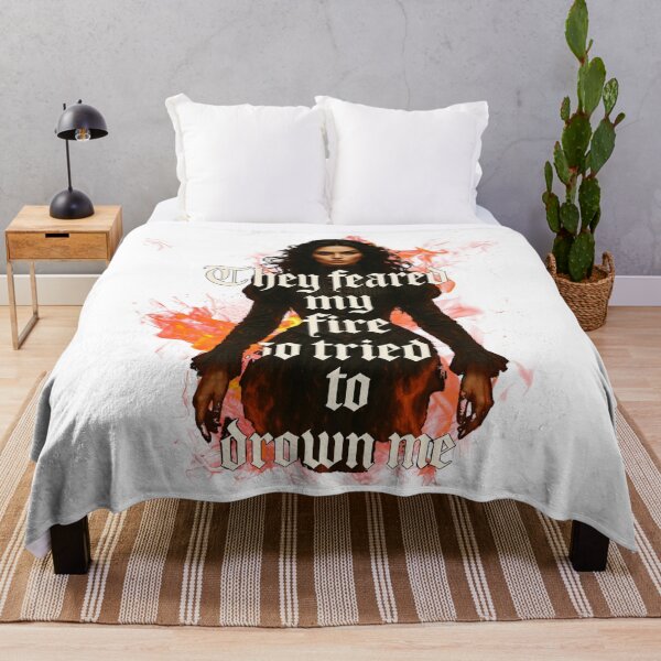 Item preview, Fire Woman Quote – Empowering Gothic Art with Flames designed and sold by JenniferCreaArte .