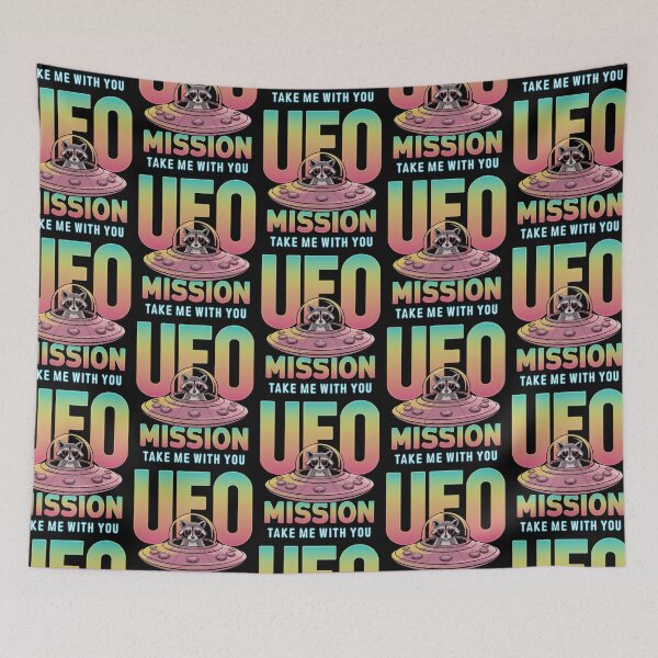 Item preview, UFO Mission – Take Me With You Funny Raccoon designed and sold by Taans-Creation.