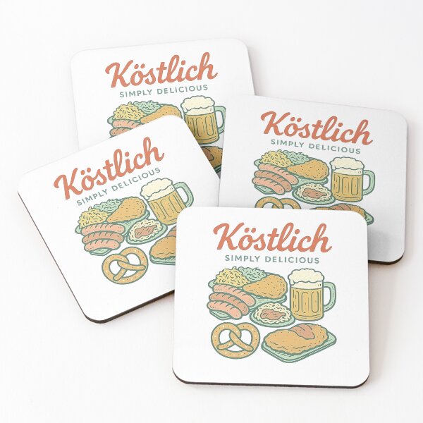 Item preview, Vintage retro design of assorted German food designed and sold by Rhu Creations.