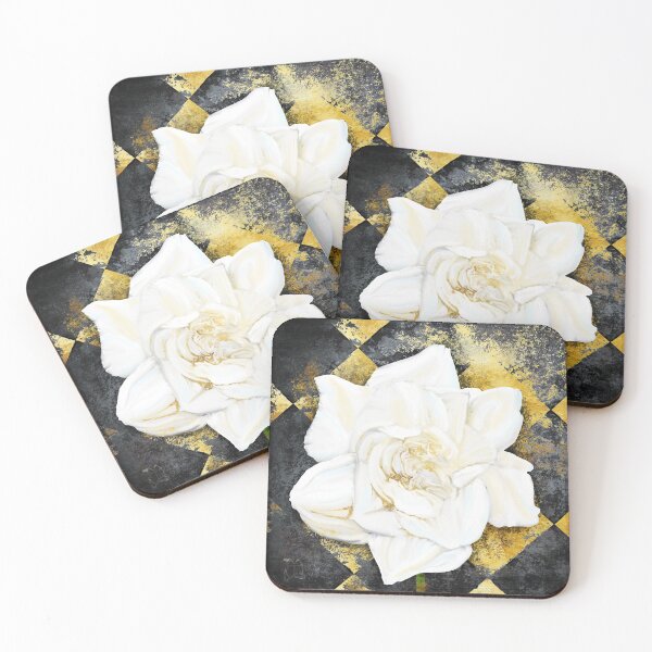 Item preview, White Gardenia Floral French Art Deco grunge designed and sold by Glimmersmith.