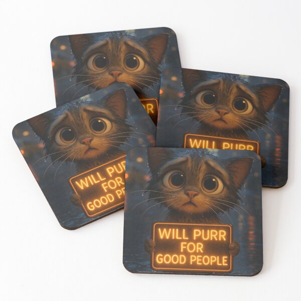 Item preview, Cat Sticker, Will Purr for Good People designed and sold by WooshiArt.