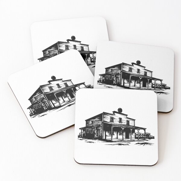 Item preview, Wild West Building Cowboy Old Saloon Bar Desert Country designed and sold by inkoutninja.