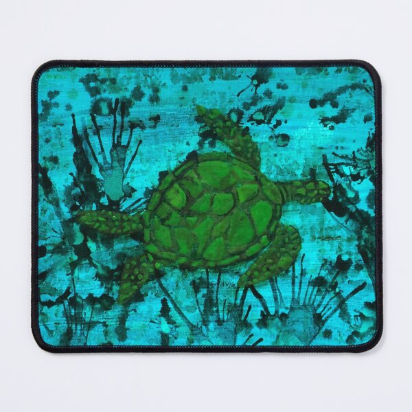 Item preview, Sea Turtle acrylic & ink print 92917 designed and sold by mandalafractal.