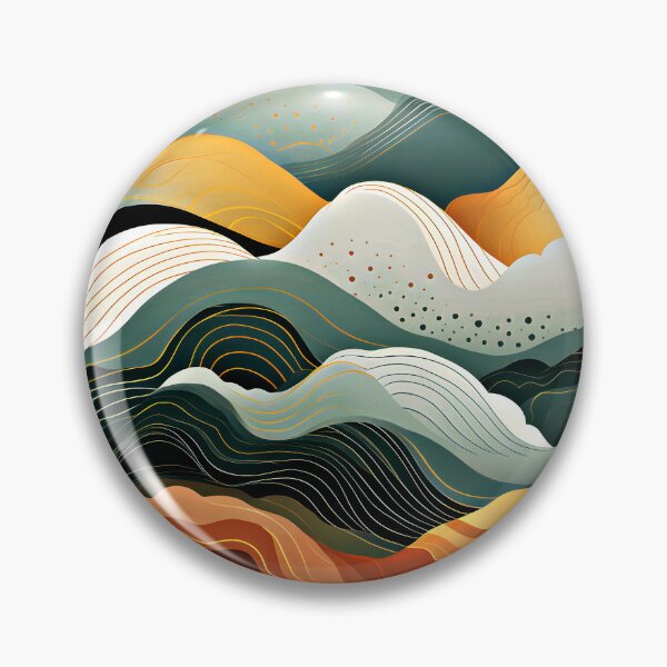 Item preview, Mountain Landscape Wavy Abstract Designs At Golden Sunrise   designed and sold by DEC02.