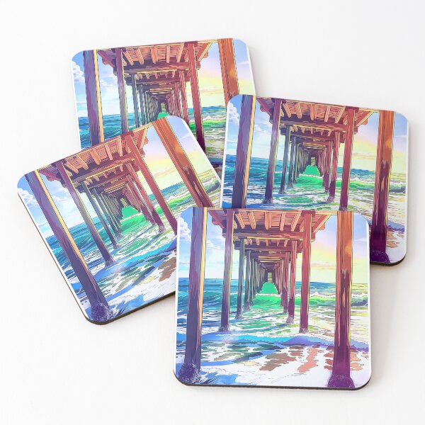 Item preview, Redondo Beach Surf Poster • Los Angeles South Bay • King Harbor Coastal Art designed and sold by HELEKAICo.