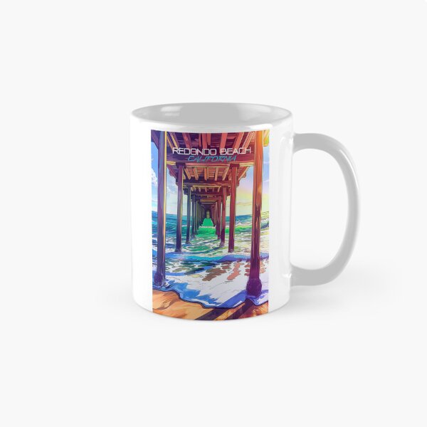 Item preview, Redondo Beach Surf Poster • Los Angeles South Bay • King Harbor Coastal Art designed and sold by HELEKAICo.