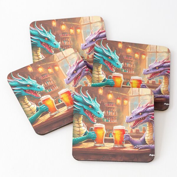 Item preview, "Dragons Having a Beer in a Tavern"  Design by Rich AMeN Gill  designed and sold by RichAMeNGill.