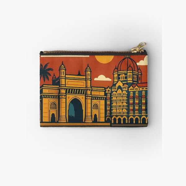 Item preview, Mumbai Skyline with Gateway of India and Ferry on Arabian Sea designed and sold by Aryabek.