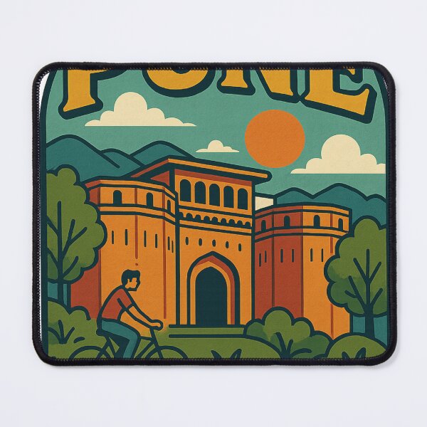 Item preview, Shaniwar Wada Fort and Biking Scene in Pune, India designed and sold by Aryabek.
